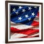 Flapping Flag Usa With Wave-Irochka-Framed Art Print