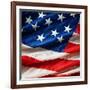 Flapping Flag Usa With Wave-Irochka-Framed Art Print