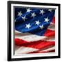 Flapping Flag Usa With Wave-Irochka-Framed Art Print