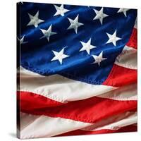 Flapping Flag Usa With Wave-Irochka-Stretched Canvas