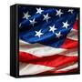 Flapping Flag Usa With Wave-Irochka-Framed Stretched Canvas