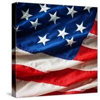 Flapping Flag Usa With Wave-Irochka-Stretched Canvas