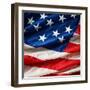 Flapping Flag Usa With Wave-Irochka-Framed Art Print