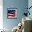 Flapping Flag Usa With Wave-Irochka-Framed Art Print displayed on a wall