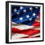 Flapping Flag Usa With Wave-Irochka-Framed Art Print