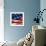 Flapping Flag Usa With Wave-Irochka-Framed Art Print displayed on a wall