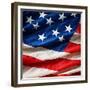 Flapping Flag Usa With Wave-Irochka-Framed Premium Giclee Print