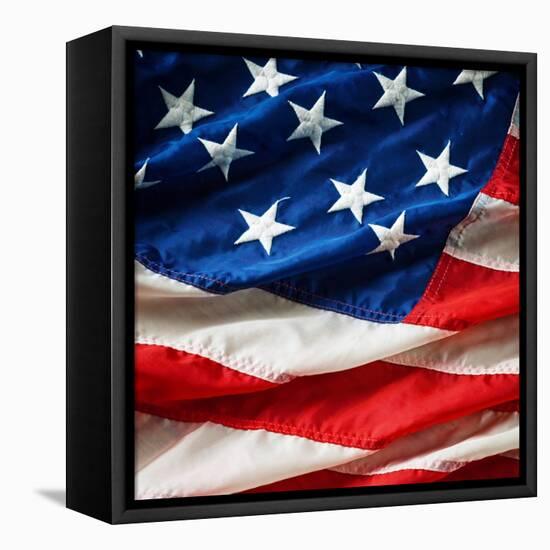 Flapping Flag Usa With Wave-Irochka-Framed Stretched Canvas