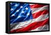 Flapping Flag Usa With Wave-Irochka-Framed Stretched Canvas