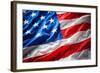 Flapping Flag Usa With Wave-Irochka-Framed Art Print