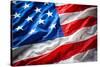 Flapping Flag Usa With Wave-Irochka-Stretched Canvas