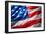 Flapping Flag Usa With Wave-Irochka-Framed Art Print