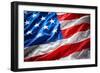 Flapping Flag Usa With Wave-Irochka-Framed Art Print