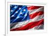 Flapping Flag Usa With Wave-Irochka-Framed Art Print