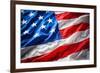 Flapping Flag Usa With Wave-Irochka-Framed Art Print