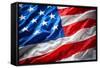 Flapping Flag Usa With Wave-Irochka-Framed Stretched Canvas