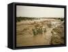 Flash Flood in Oued in Normally Dry Algerian Sahara Region, Algeria-Renner Geoff-Framed Stretched Canvas