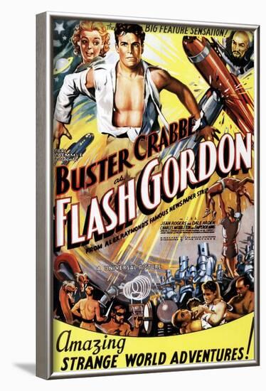 Flash Gordon, Jean Rogers, Larry 'Buster' Crabbe, Charles Middleton, 1936-null-Framed Art Print