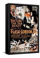 Flash Gordon, Larry 'Buster' Crabbe In 'Chapter 4: Battling the Sea Beast', 1936-null-Framed Stretched Canvas