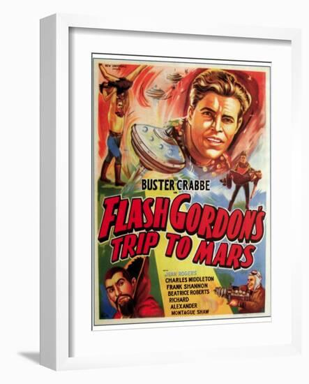 Flash Gordon's Trip to Mars, Buster Crabbe, Charles Middleton, 1938-null-Framed Art Print