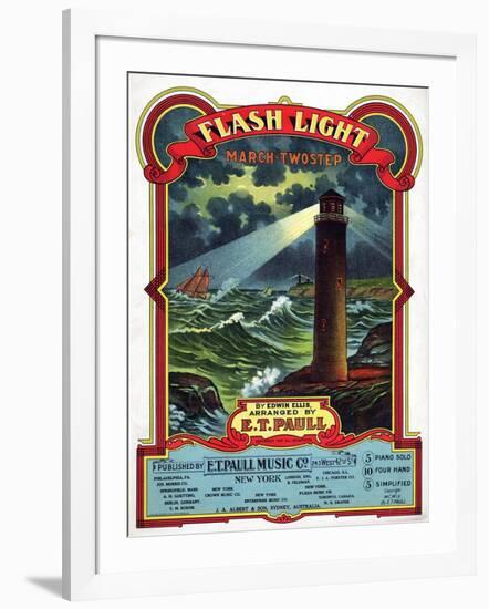 "Flash Light" from the Sheet Music Collection at National Museum of American History-null-Framed Art Print