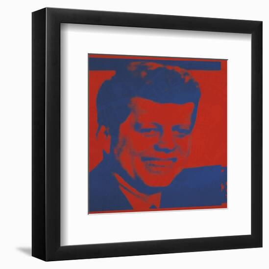 Flash-November 22, 1963, 1968 (red & blue)-Andy Warhol-Framed Art Print