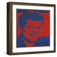 Flash-November 22, 1963, 1968 (red & blue)-Andy Warhol-Framed Art Print