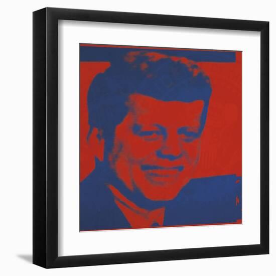 Flash-November 22, 1963, 1968 (red & blue)-Andy Warhol-Framed Art Print