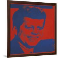 Flash-November 22, 1963, 1968 (red & blue)-Andy Warhol-Framed Art Print