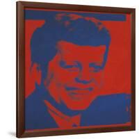 Flash-November 22, 1963, 1968 (red & blue)-Andy Warhol-Framed Art Print