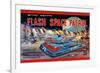 Flash Space Patrol-null-Framed Art Print