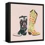 Flashy Boots III-Grace Popp-Framed Stretched Canvas