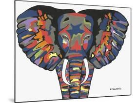 Flashy Elephant-Sartoris ART-Mounted Giclee Print