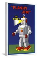 Flashy Jim - The Robot-null-Framed Poster