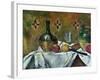 Flask, Glass and Fruit, 1877-Paul Cézanne-Framed Giclee Print