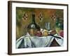 Flask, Glass and Fruit, 1877-Paul Cézanne-Framed Giclee Print