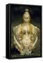 Flask in Shape of Female Figure, Ceramic-null-Framed Stretched Canvas