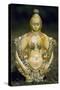 Flask in Shape of Female Figure, Ceramic-null-Stretched Canvas