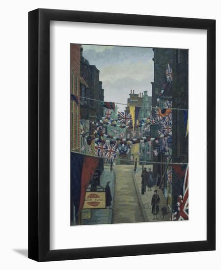 Flask Walk, Hampstead, on Coronation Day-Charles Ginner-Framed Giclee Print