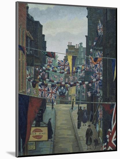 Flask Walk, Hampstead, on Coronation Day-Charles Ginner-Mounted Giclee Print