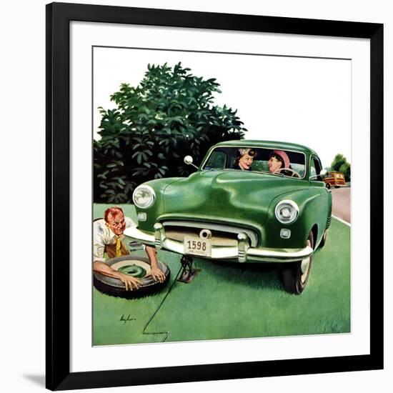 "Flat and Chat," May 21, 1949-George Hughes-Framed Giclee Print