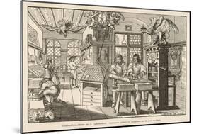Flat-Bed Press and Other Equipment of a German Printer's Workplace-Abraham Von Werdt-Mounted Art Print