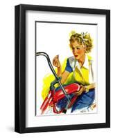 "Flat Bike Tire," July 24, 1943-Alex Ross-Framed Premium Giclee Print