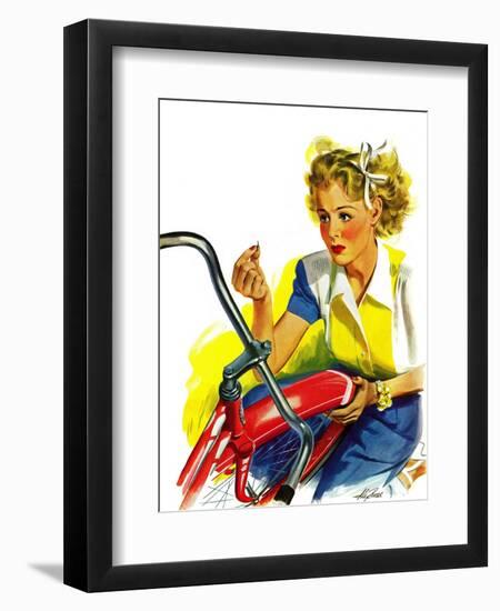 "Flat Bike Tire," July 24, 1943-Alex Ross-Framed Premium Giclee Print