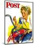 "Flat Bike Tire," Saturday Evening Post Cover, July 24, 1943-Alex Ross-Mounted Premium Giclee Print