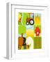 Flat Childish Rectangular Agriculture Farm Set. Country Design Collection. Raster Variant.-Popmarleo-Framed Art Print