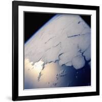 Flat Clouds Covering the Ocean-null-Framed Premium Photographic Print