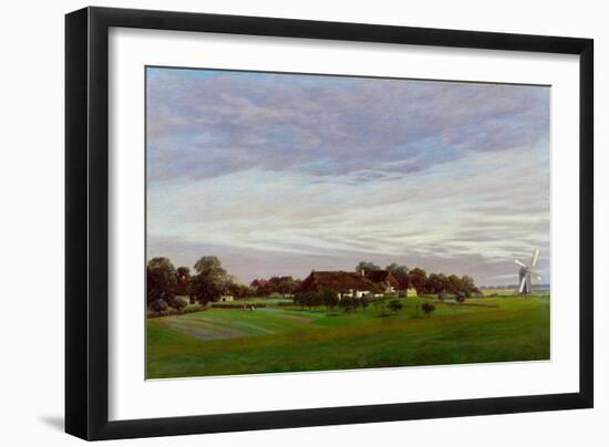 Flat Countryside (Near Greifswal), 1822-1823-Caspar David Friedrich-Framed Giclee Print