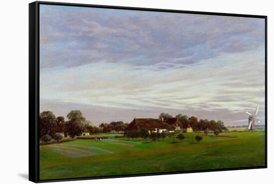Flat Countryside (Near Greifswal), 1822-1823-Caspar David Friedrich-Framed Stretched Canvas