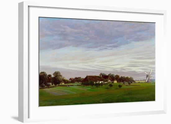 Flat Countryside (Near Greifswal), 1822-1823-Caspar David Friedrich-Framed Giclee Print